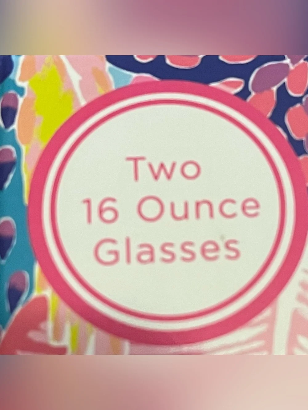 Lilly Pulitzer Wine Glasses Herd That Set 2 NIB